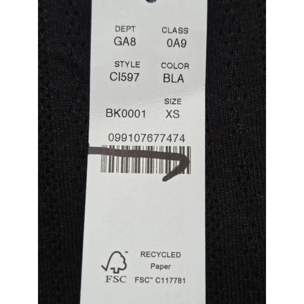 J. Crew Pointelle Short Sleeve T-shirt Size XS Black NWT CI597